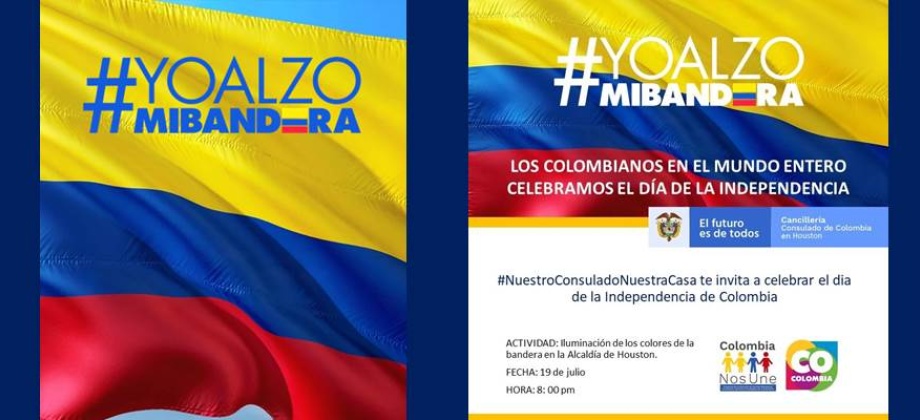 La Alcaldía de Houston se iluminará con los colores de la bandera de Colombia, este lunes 19 de julio, para celebrar nuestro Día de la Independencia Nacional