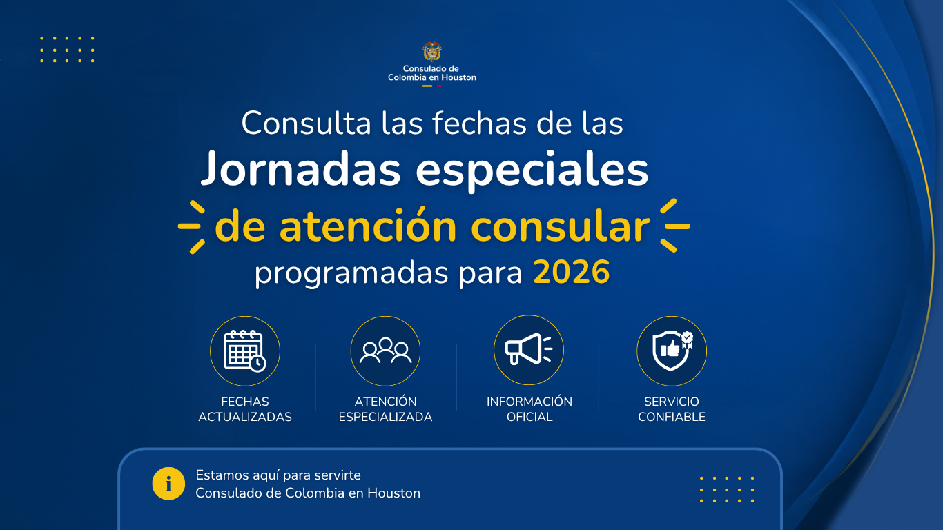 Consulta las fechas de las jornadas especiales de atención consular programadas para 2026