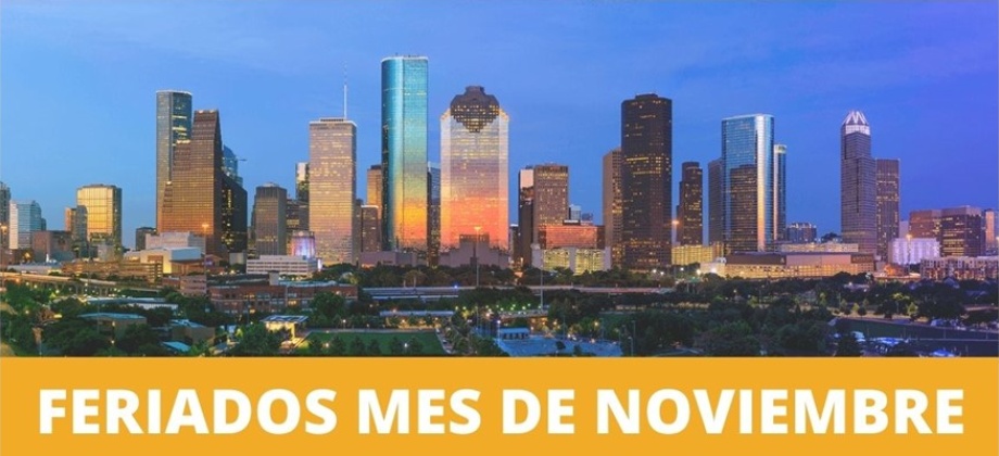 Consulado de Colombia en Houston no tendrá atención al público los días 11, 24 y 25 de noviembre