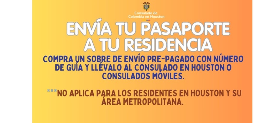 Recibe tu pasaporte en tu residencia