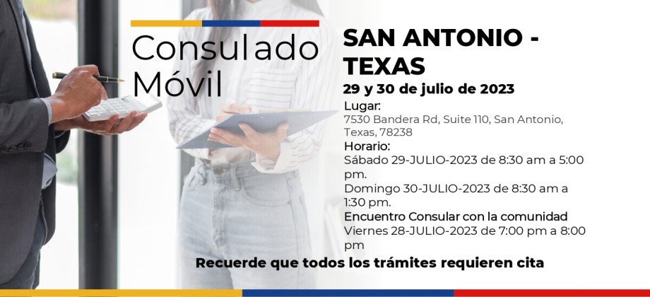 Jornada de Consulado Móvil y Encuentro Consular tendrá lugar en San Antonio – Texas el 29 y 30 de julio