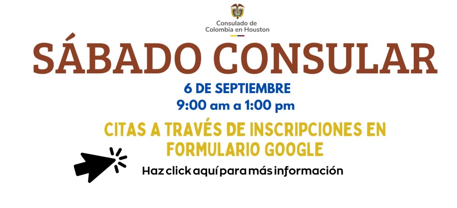 Jornada Sábado Consular este 6 de septiembre de 2025 en el Consulado de Colombia en Houston