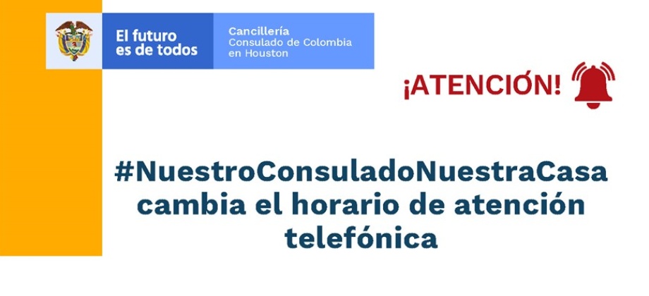 Cambia el horario de atención telefónica en el Consulado de Colombia 