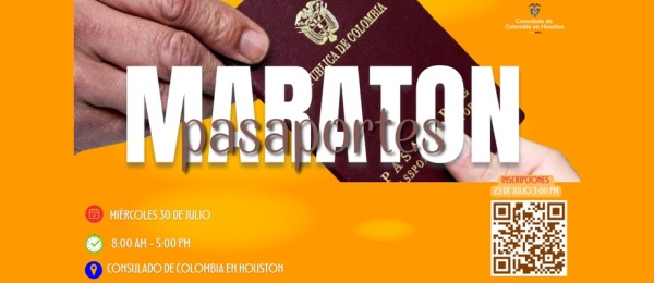 Maratón de Pasaportes en el Consulado de Colombia en Houston el 30 de julio de 2025