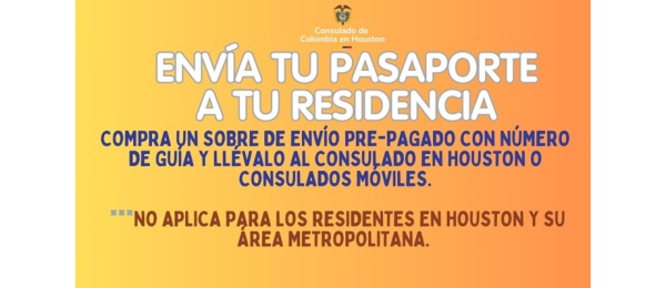 Recibe tu pasaporte en tu residencia