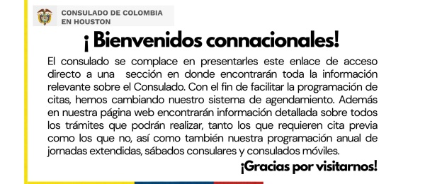 Aquí encontrarán toda la información relevante sobre el Consulado de Colombia en Houston