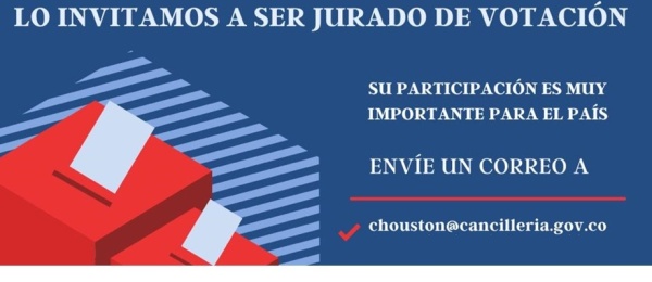 Inscripción de connacionales para ser jurados de votación en jurisdicción del Consulado de Colombia en Houston